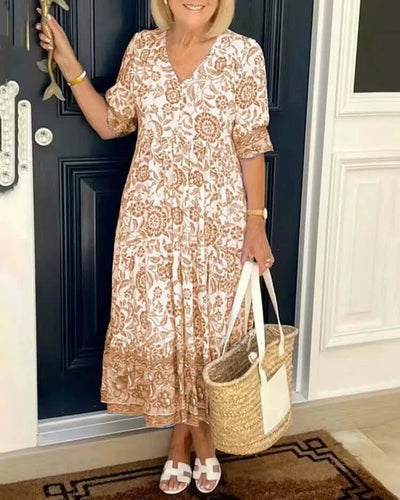 Elora | Geblümtes Boho-Maxikleid