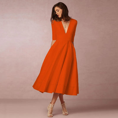 Hannelore | Elegantes Prinzessinnenkleid mit V-Ausschnitt