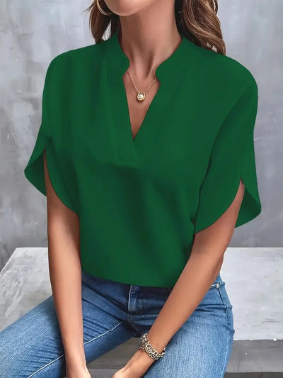 Grace – Weiche und elegante Bluse mit V-Ausschnitt
