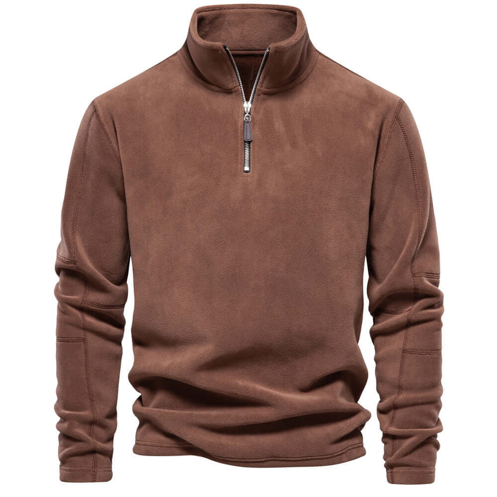 Dicker warmer Fleecepullover mit Reißverschluss für Herren