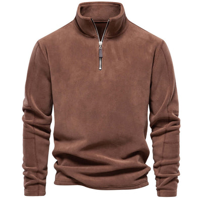Dicker warmer Fleecepullover mit Reißverschluss für Herren
