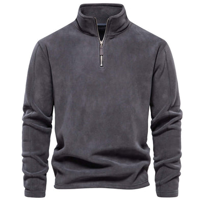 Dicker warmer Fleecepullover mit Reißverschluss für Herren