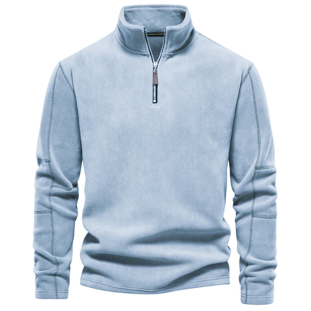 Dicker warmer Fleecepullover mit Reißverschluss für Herren