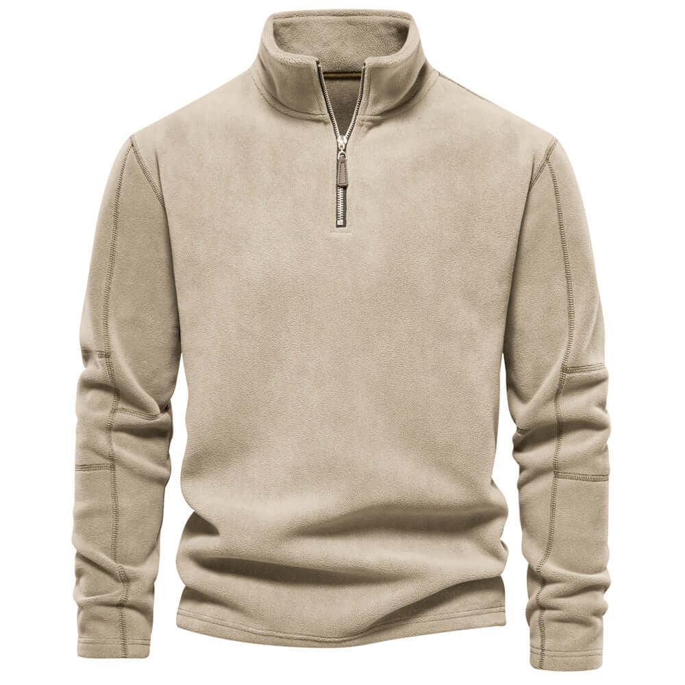Dicker warmer Fleecepullover mit Reißverschluss für Herren