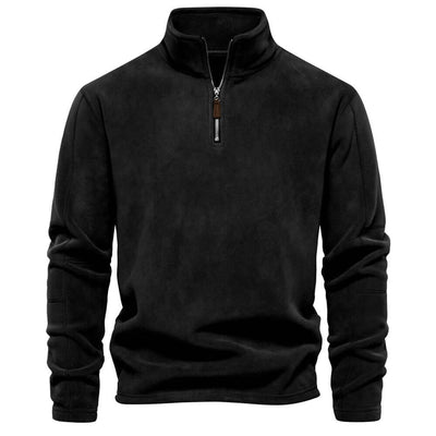 Dicker warmer Fleecepullover mit Reißverschluss für Herren