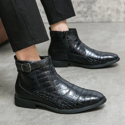 David | Bottines en cuir à boucle