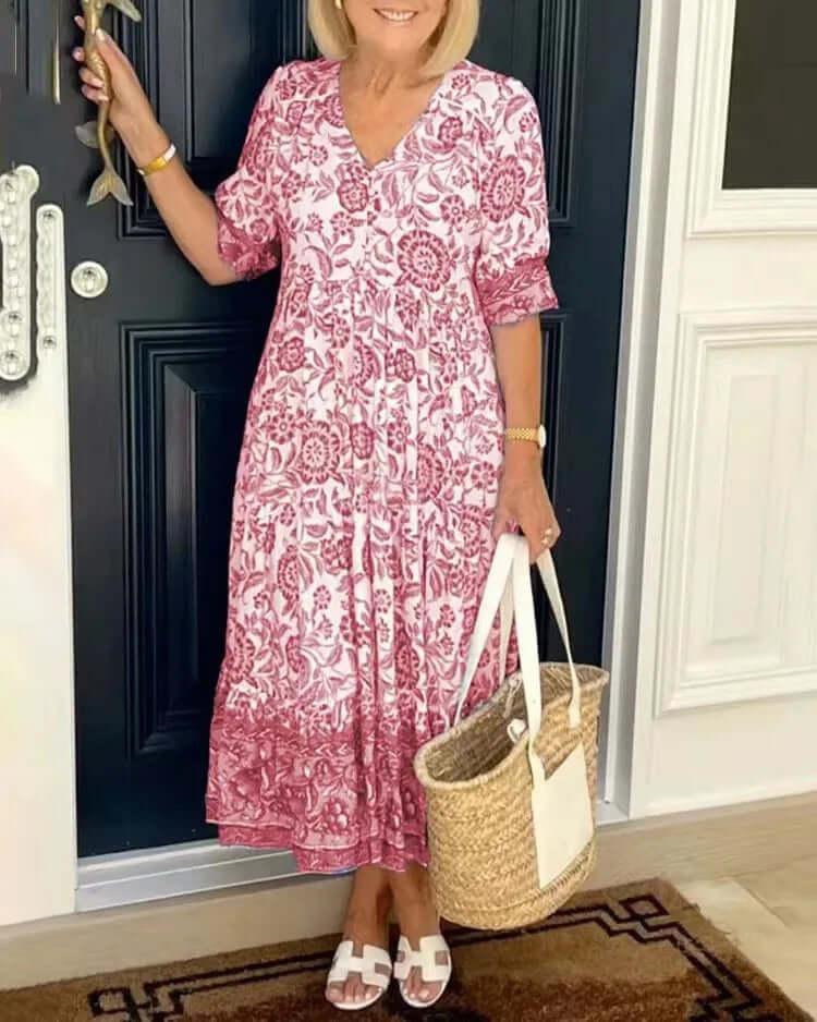 Elora | Geblümtes Boho-Maxikleid