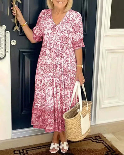 Elora | Geblümtes Boho-Maxikleid