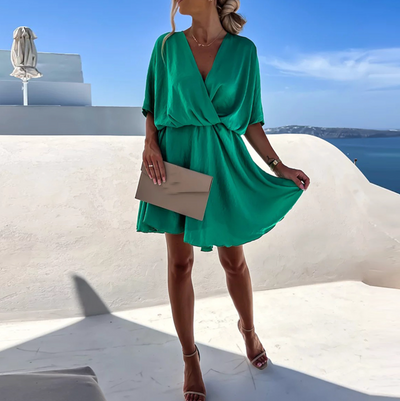 Marlene | Elegantes A-Linien-Minikleid mit V-Ausschnitt