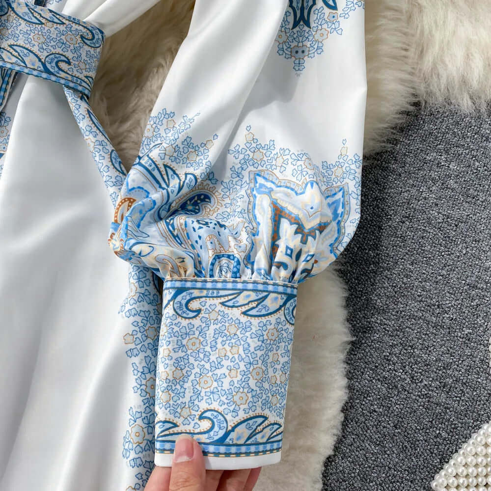 Brunhilde | A-Linien-Kleid mit Blumengürtel