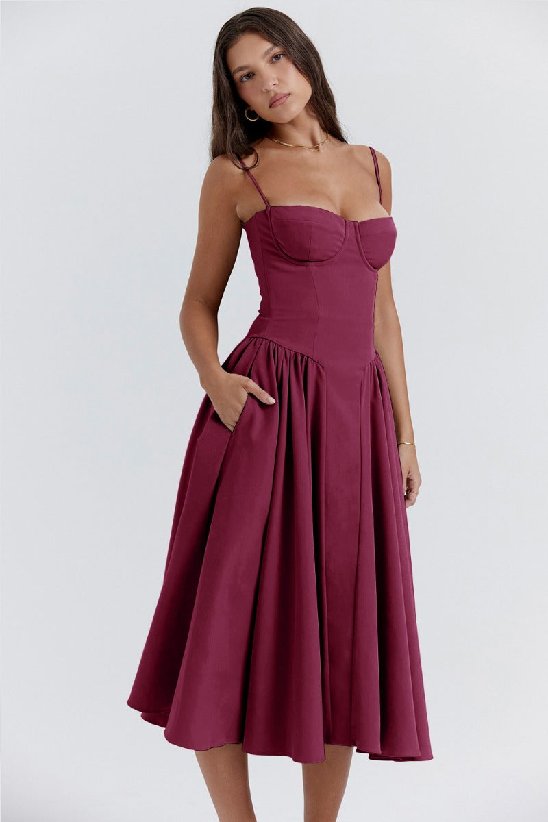 Ilona | Weich fließendes Midikleid