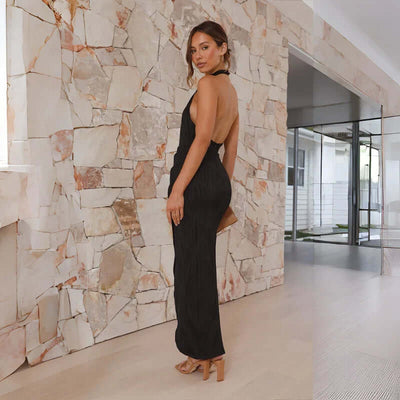 Greta | Elegantes Neckholder-Maxikleid