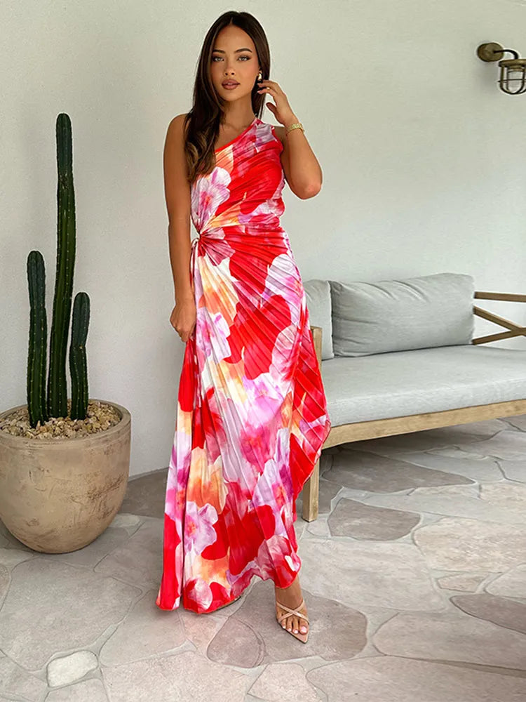 Emilia | Plissiertes One-Shoulder-Kleid