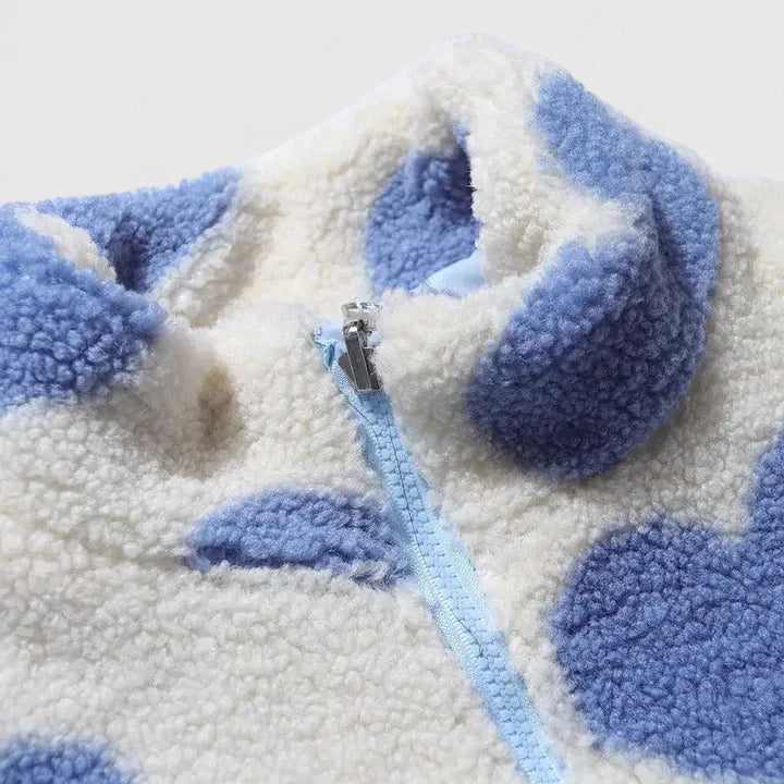 Vea | Flauschige Herz-Fleecejacke