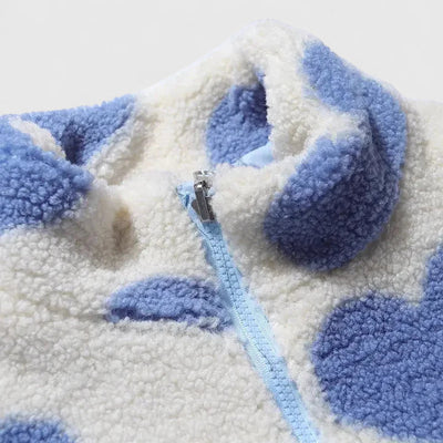 Vea | Flauschige Herz-Fleecejacke