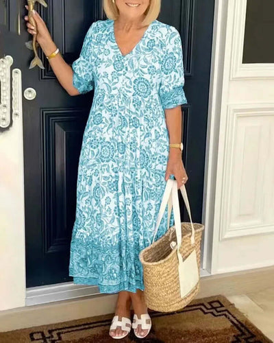 Elora | Geblümtes Boho-Maxikleid