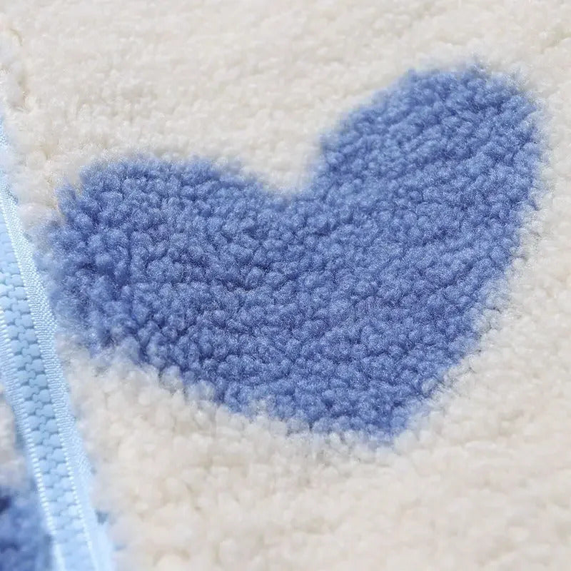 Vea | Flauschige Herz-Fleecejacke