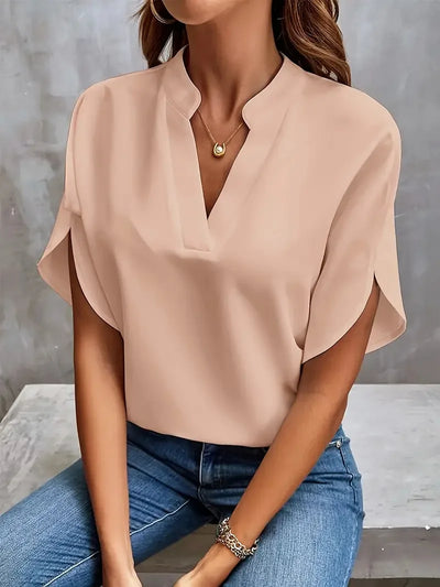 Grace – Weiche und elegante Bluse mit V-Ausschnitt