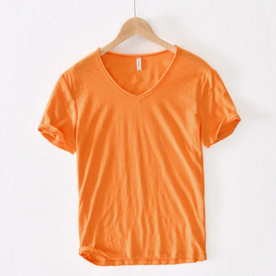 Klassisches Herren-T-Shirt mit V-Ausschnitt – Ewald