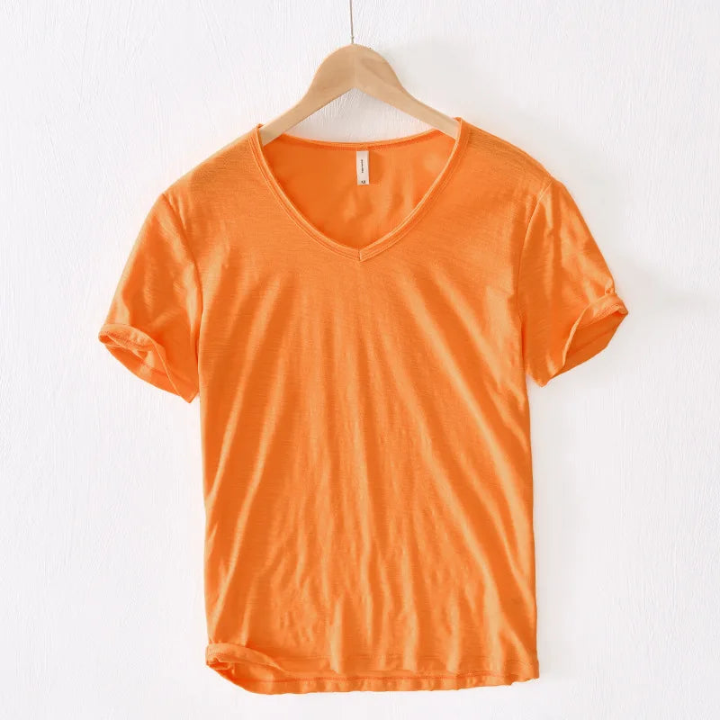 Darell | Weiches T-Shirt mit V-Ausschnitt