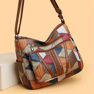 Lexi | Mosaik Leder Handtasche