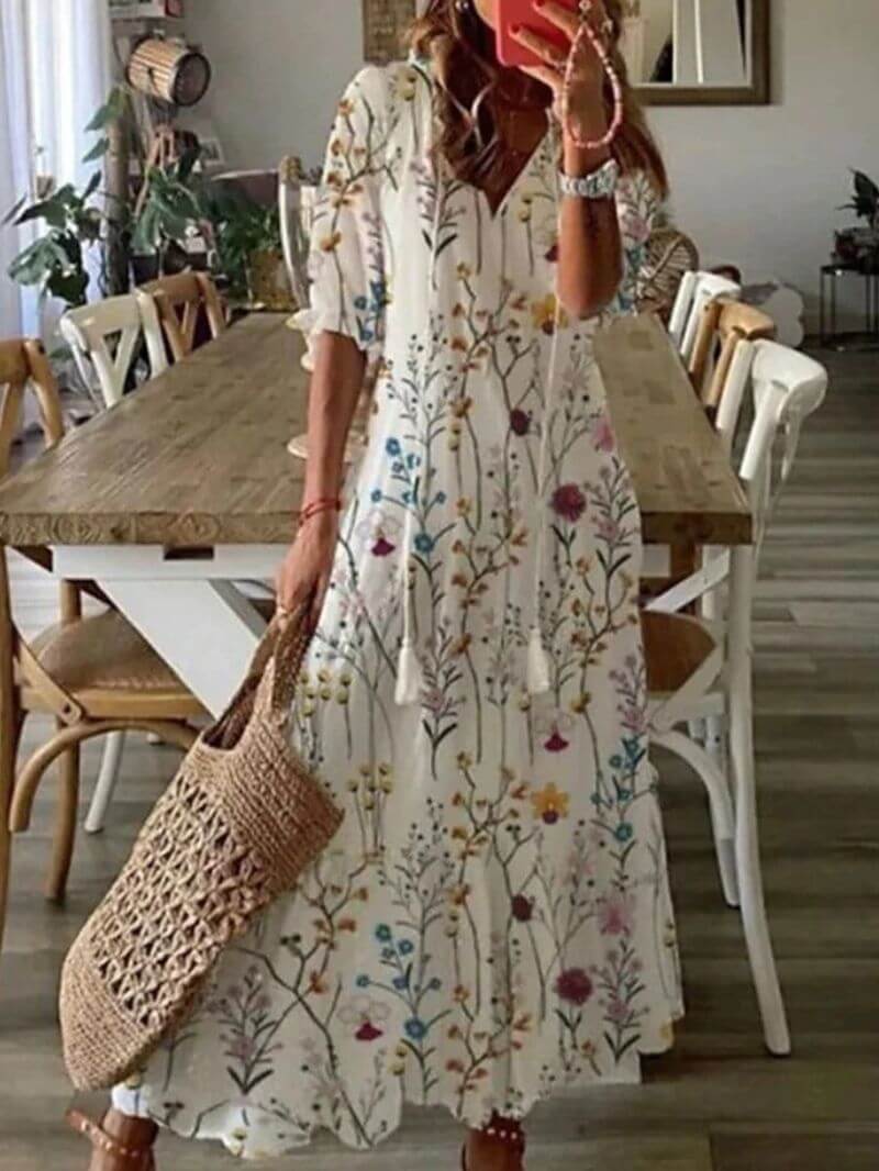 Celyne | Schickes bedrucktes Sommerkleid