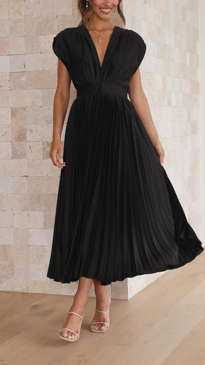 Alexis - Elegantes Plisseekleid
