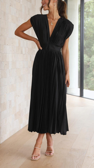 Alexis - Elegantes Plisseekleid
