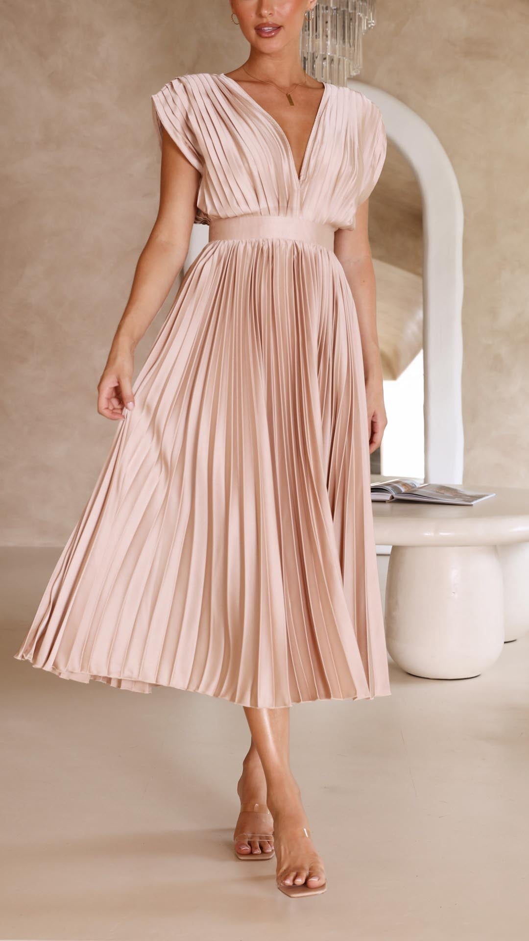 Alexis - Elegantes Plisseekleid