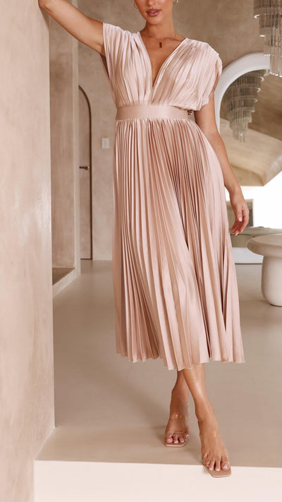 Alexis - Elegantes Plisseekleid