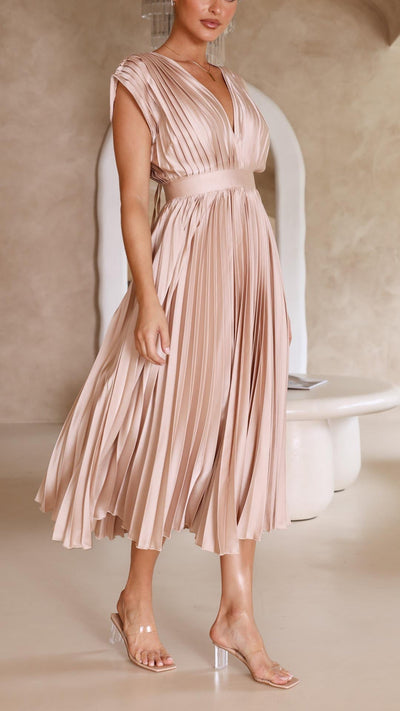 Alexis - Elegantes Plisseekleid