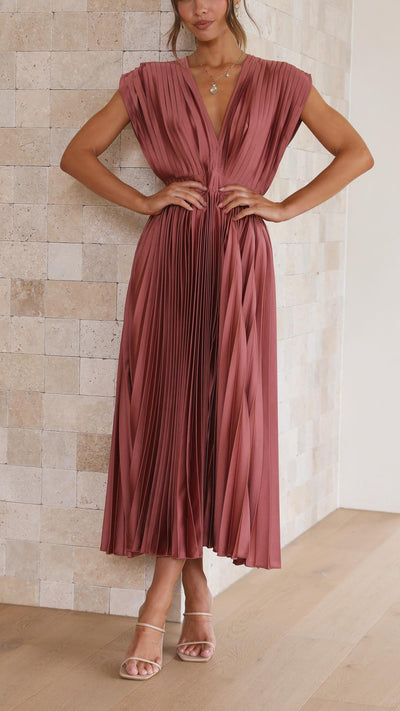Alexis - Elegantes Plisseekleid