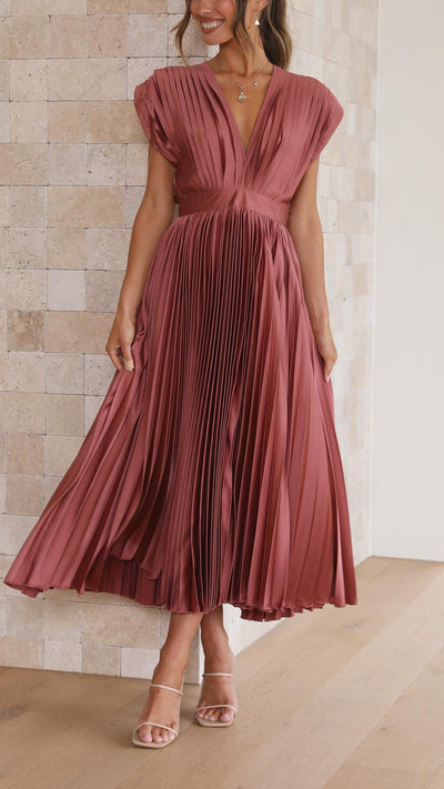 Alexis - Elegantes Plisseekleid