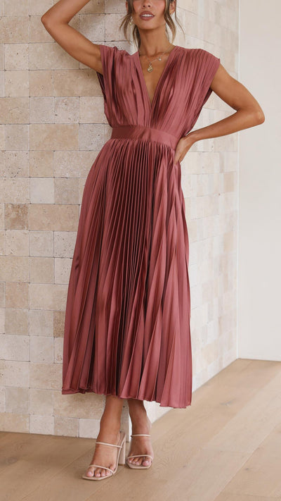 Alexis - Elegantes Plisseekleid