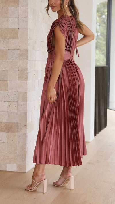 Alexis - Elegantes Plisseekleid