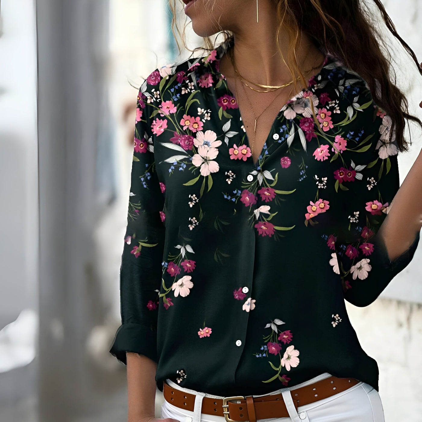 Bettina | Bedruckte Freizeitbluse