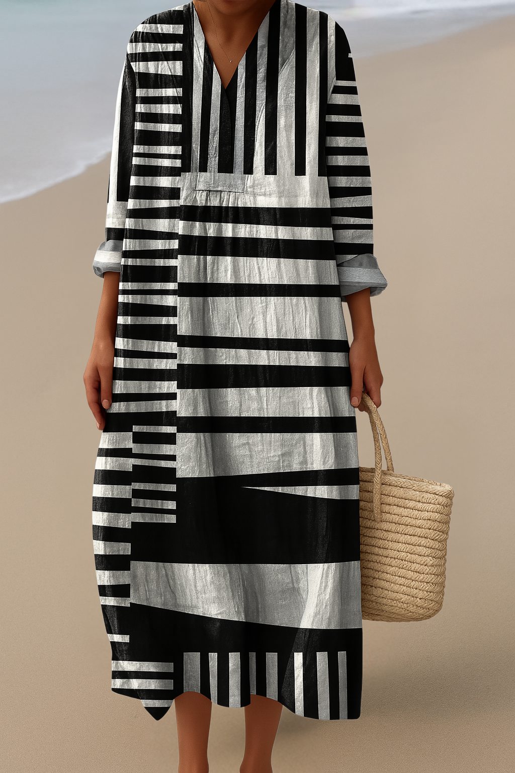Harper Monochromes Maxikleid 