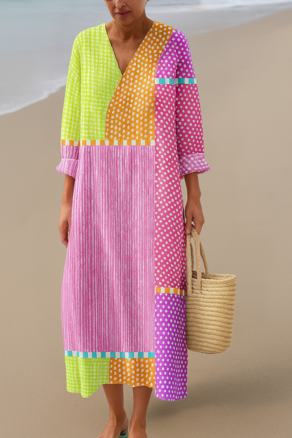Isabella Buntes Patchworkkleid
