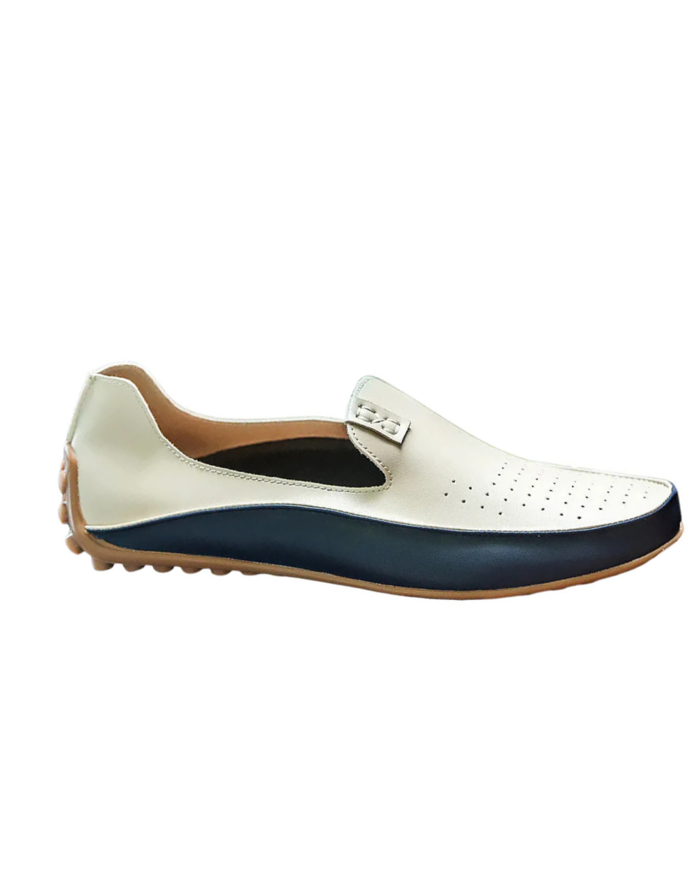 Zweifarbige Leder-Loafer