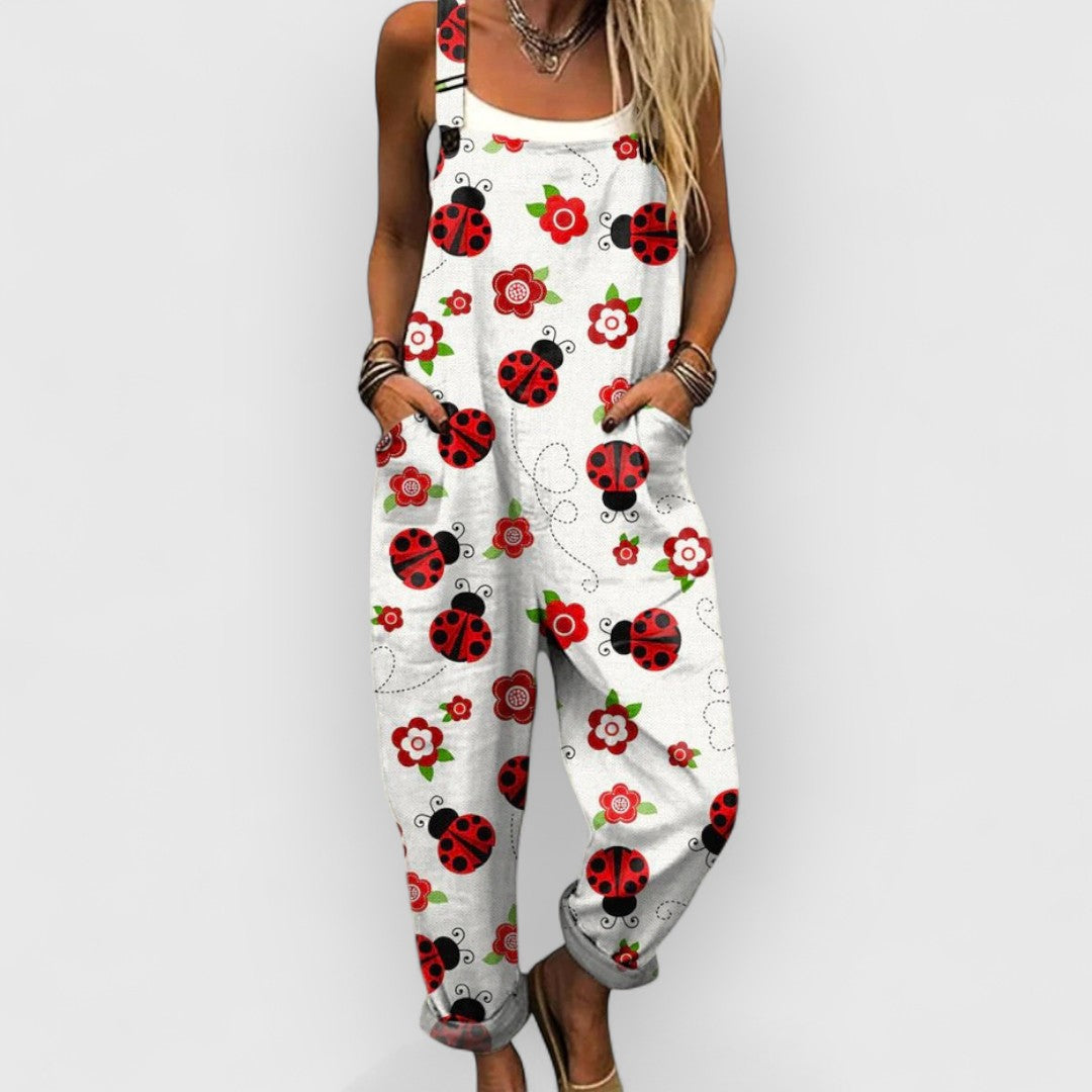 Olimpia | Geblümter Vintage-Jumpsuit für Damen