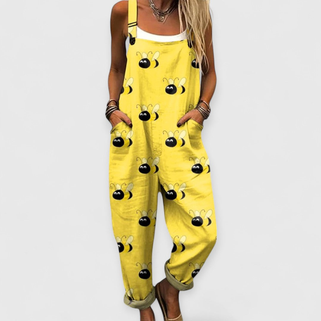 Klementyna | Vintage-Jumpsuit mit weitem Bein für Damen