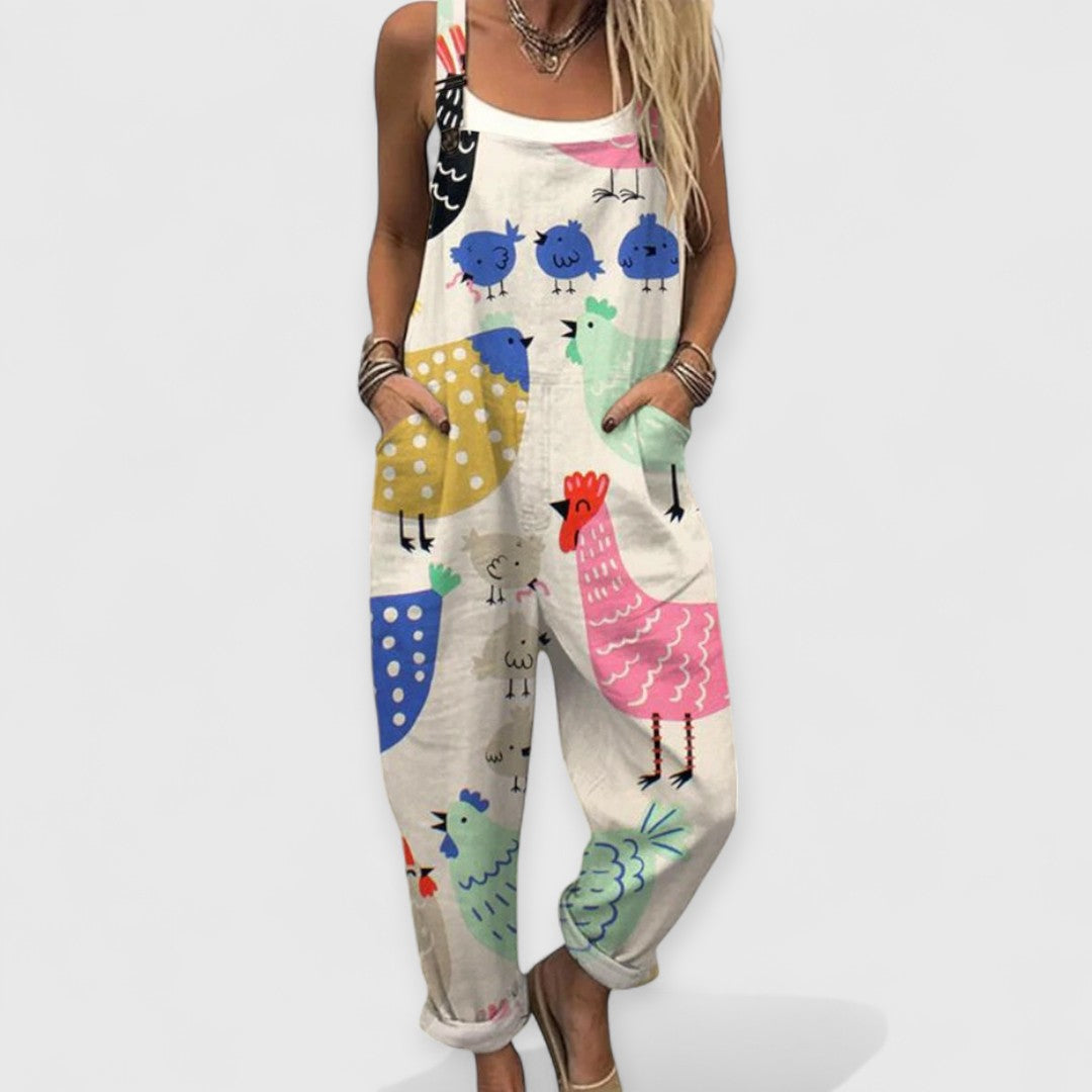 Apolonia | Vintage-Jumpsuit mit weitem Bein