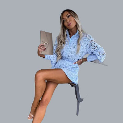 Avelina - Spitzenstickerei-Set mit Kordelzug