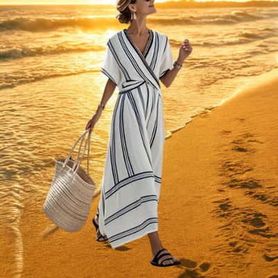 Arlena – Robe élégante à encolure croisée