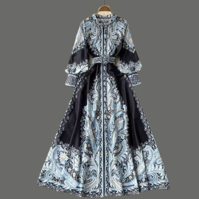 Brunhilde | A-Linien-Kleid mit Blumengürtel