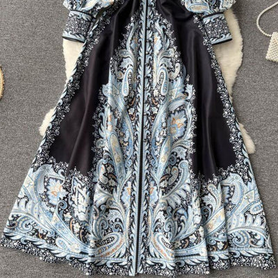 Brunhilde | A-Linien-Kleid mit Blumengürtel