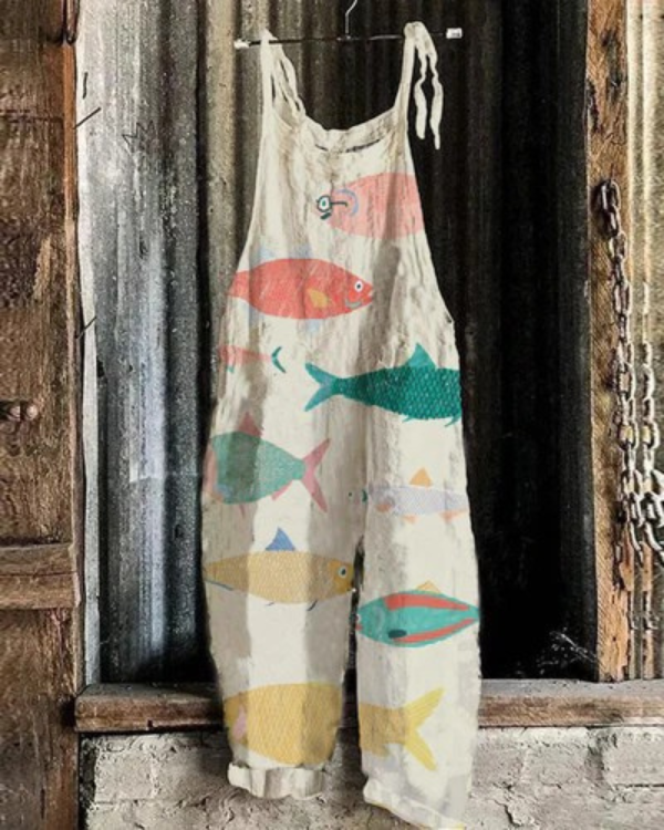 Mathilde - Vintage Mehrfarbiger Overall