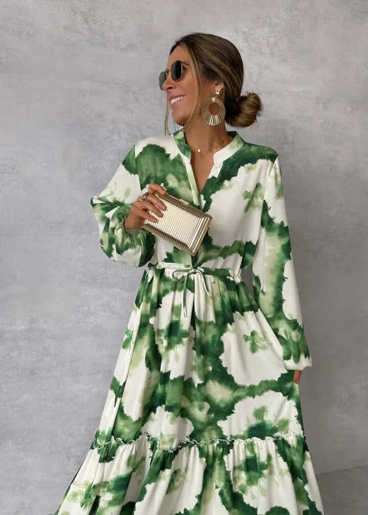 Esmeria | Elegantes grünes Maxikleid