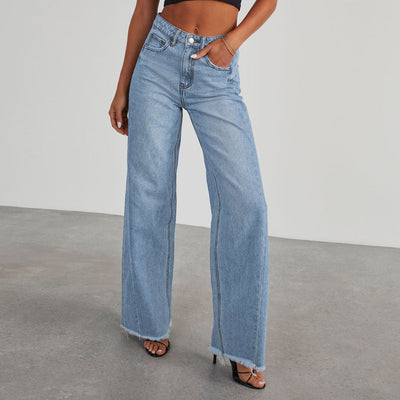 Klaraine | Jeans mit hoher Taille und weitem Bein