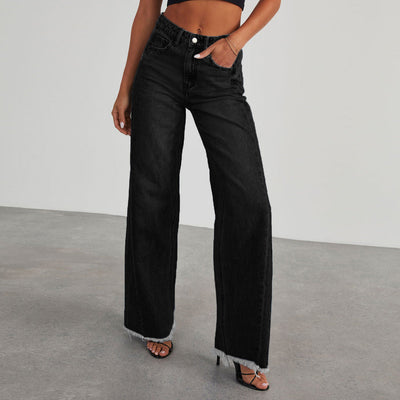 Klaraine | Jeans mit hoher Taille und weitem Bein